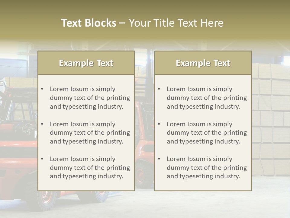 Orange Warehouse Horizontal PowerPoint Template