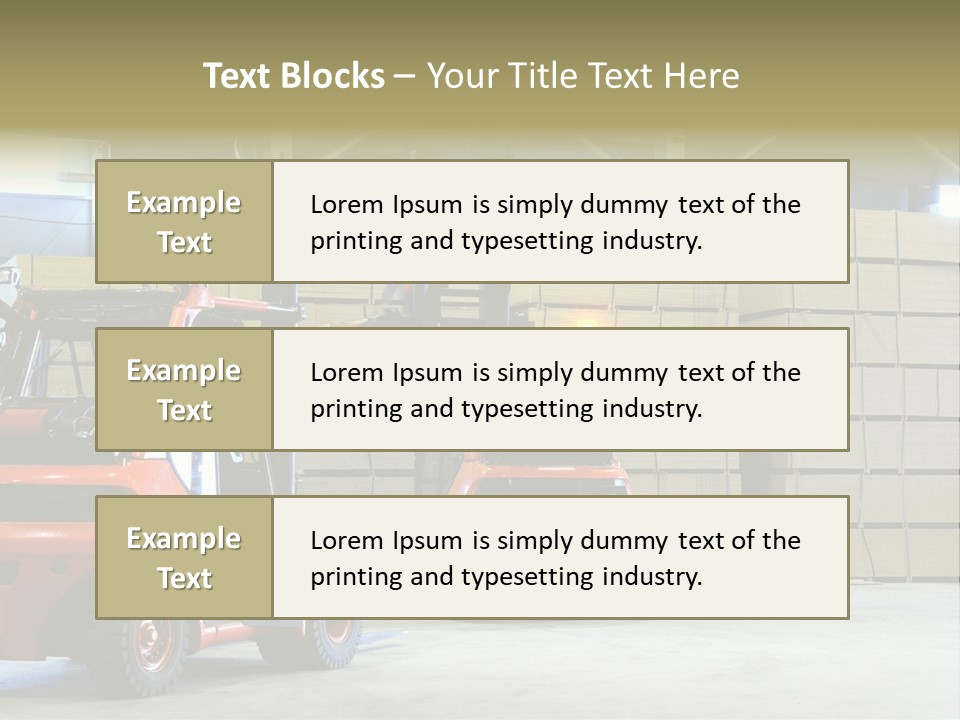 Orange Warehouse Horizontal PowerPoint Template