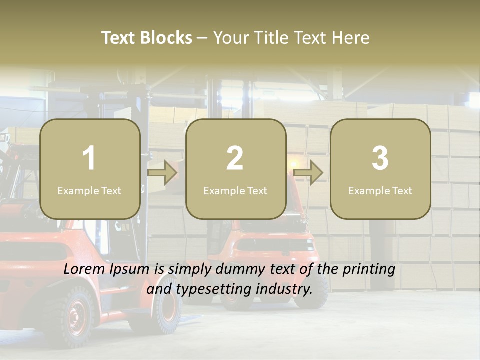 Orange Warehouse Horizontal PowerPoint Template