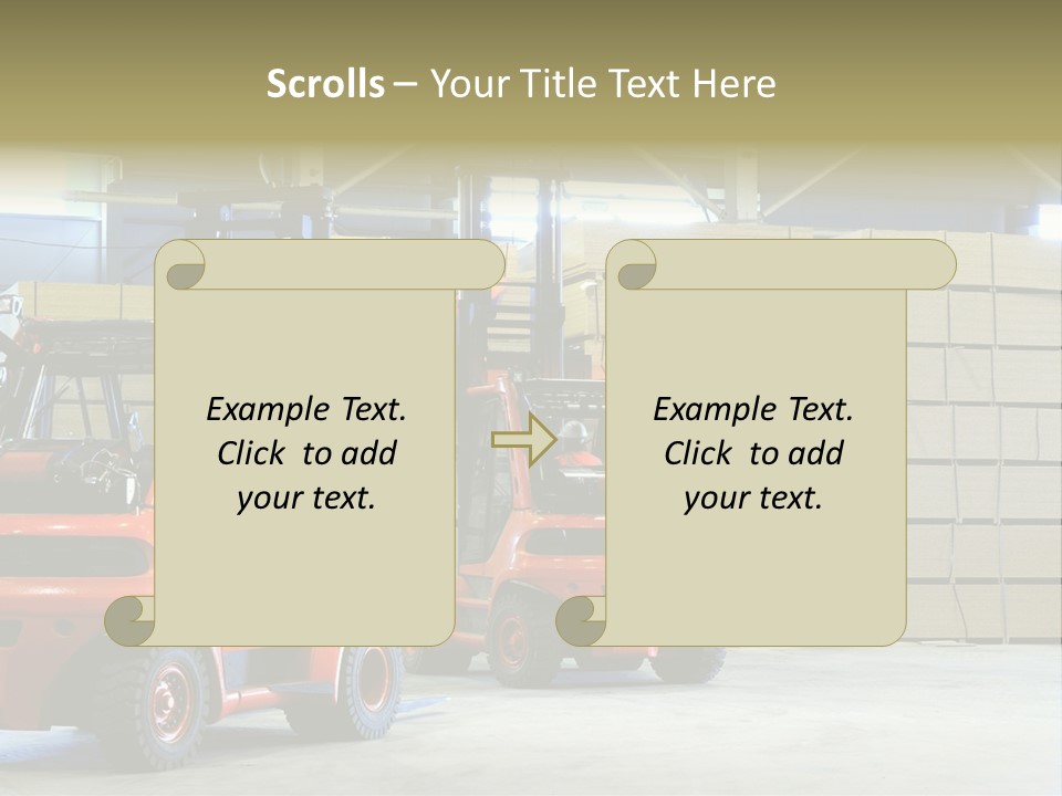 Orange Warehouse Horizontal PowerPoint Template