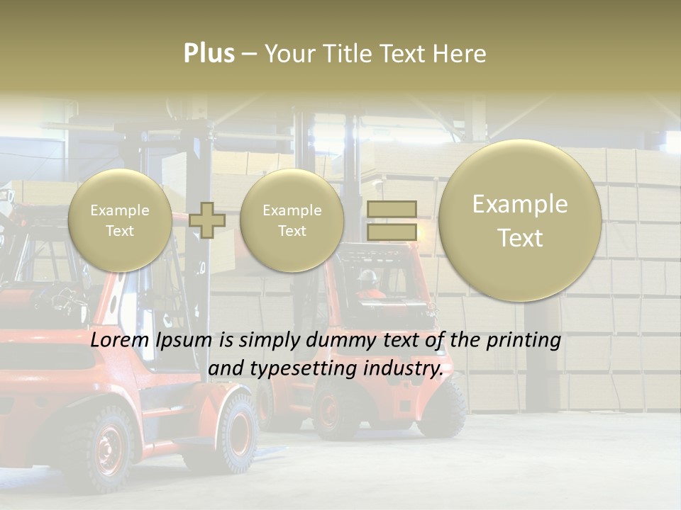 Orange Warehouse Horizontal PowerPoint Template