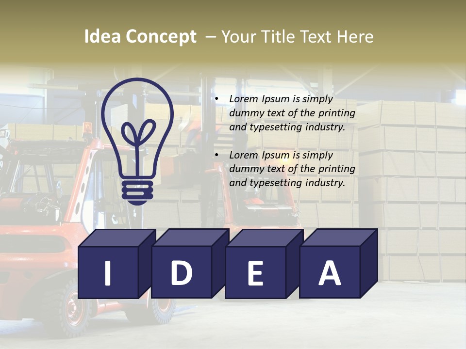 Orange Warehouse Horizontal PowerPoint Template