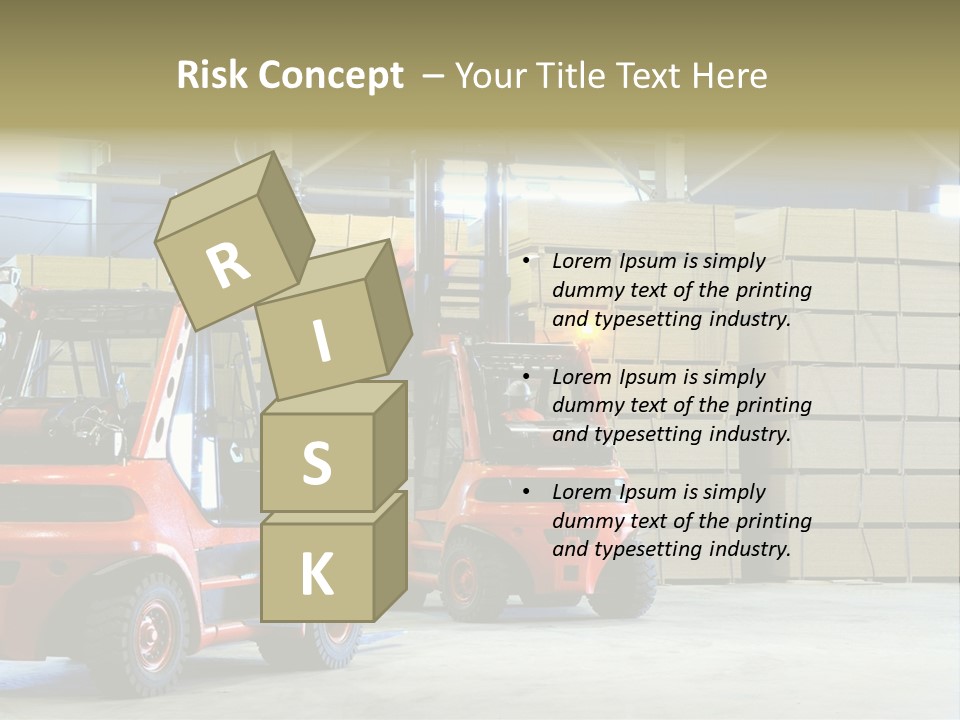 Orange Warehouse Horizontal PowerPoint Template