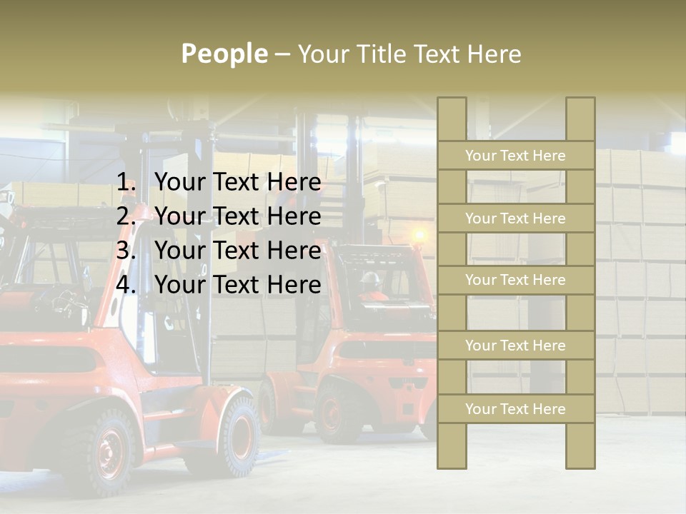 Orange Warehouse Horizontal PowerPoint Template