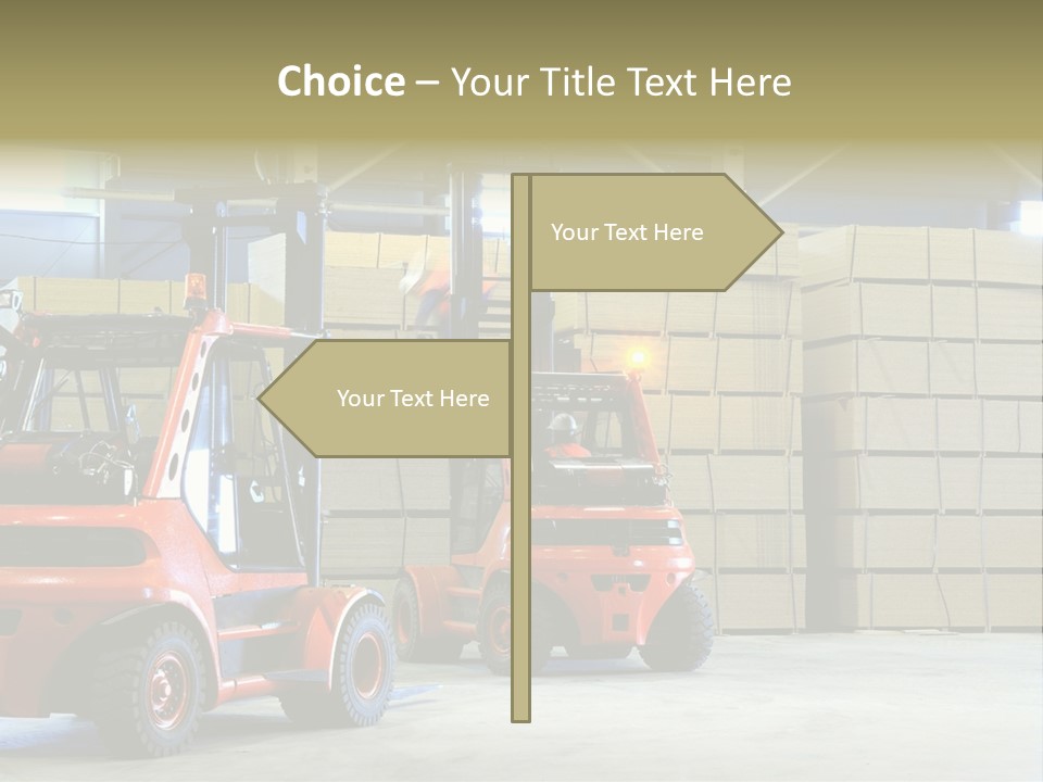 Orange Warehouse Horizontal PowerPoint Template