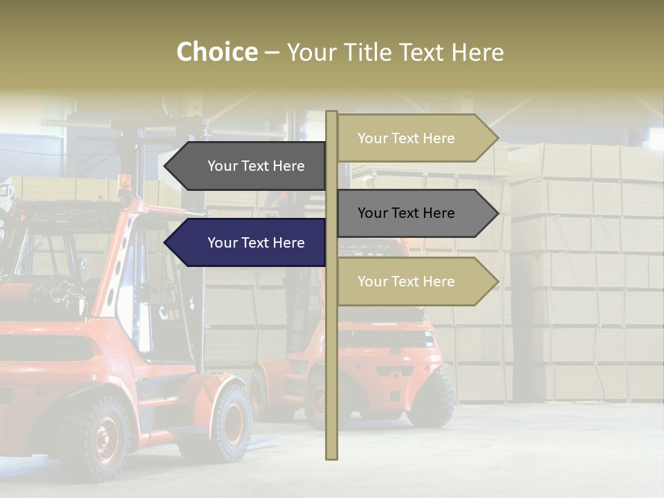 Orange Warehouse Horizontal PowerPoint Template
