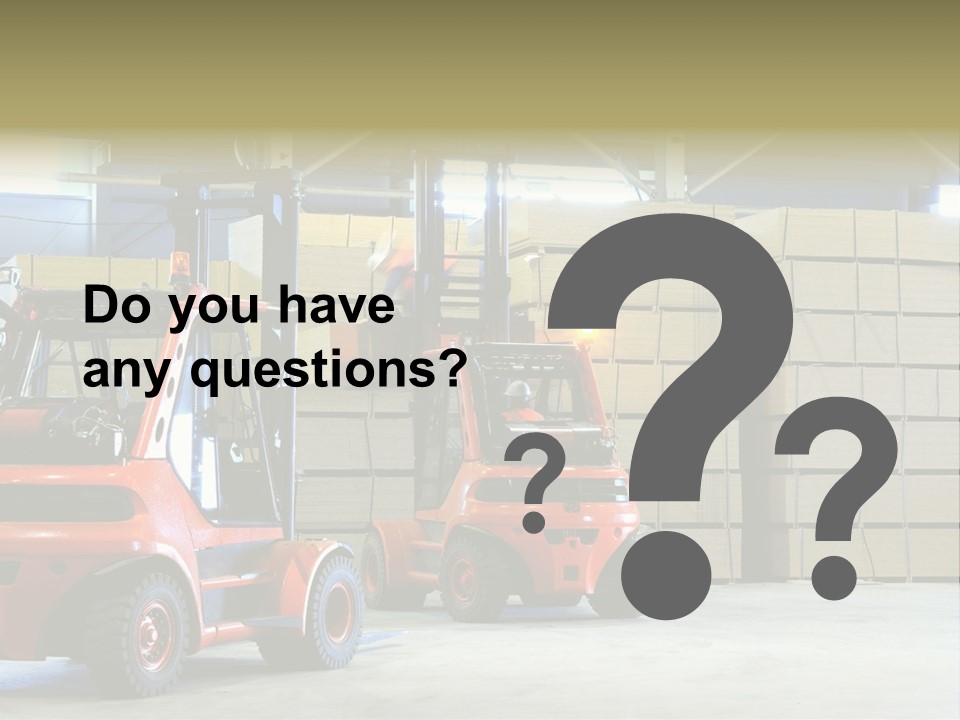 Orange Warehouse Horizontal PowerPoint Template