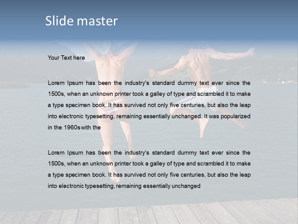 Red Holding Lips PowerPoint Template