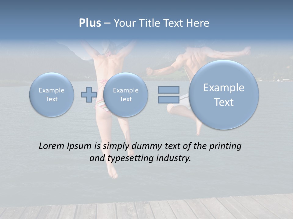 Red Holding Lips PowerPoint Template