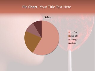 Red Holding Lips PowerPoint Template