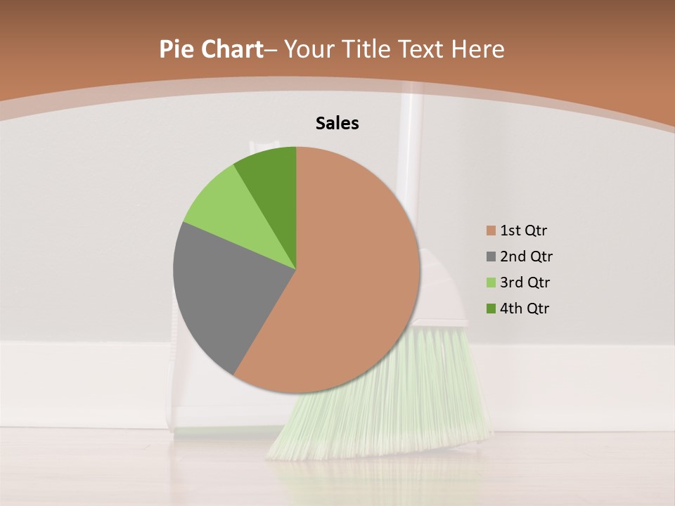 A Broom And A Dustpan On A Hard Wood Floor PowerPoint Template