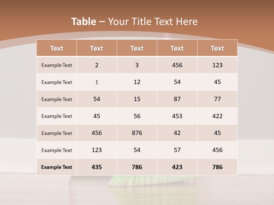 A Broom And A Dustpan On A Hard Wood Floor PowerPoint Template