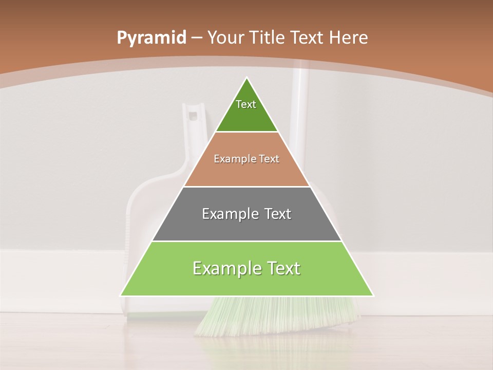 A Broom And A Dustpan On A Hard Wood Floor PowerPoint Template