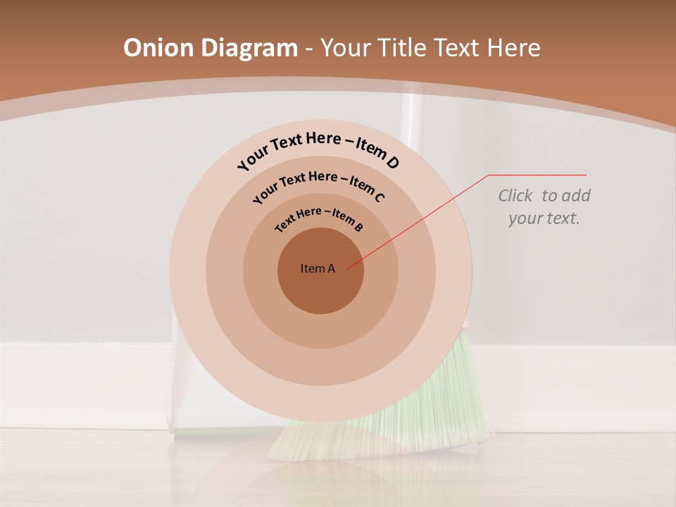 A Broom And A Dustpan On A Hard Wood Floor PowerPoint Template