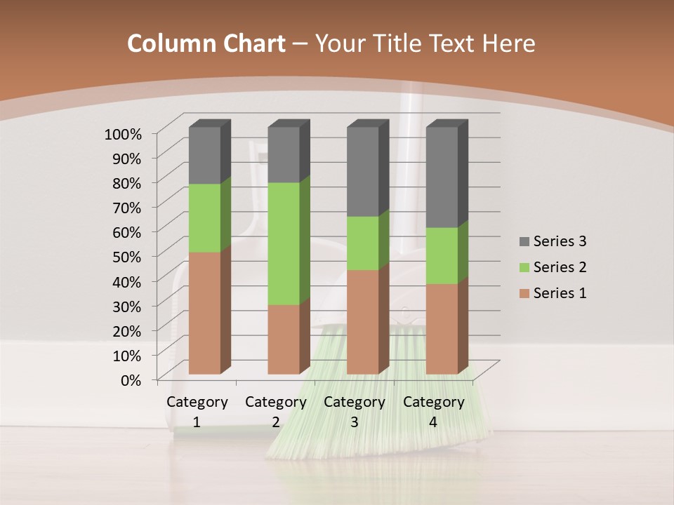 A Broom And A Dustpan On A Hard Wood Floor PowerPoint Template