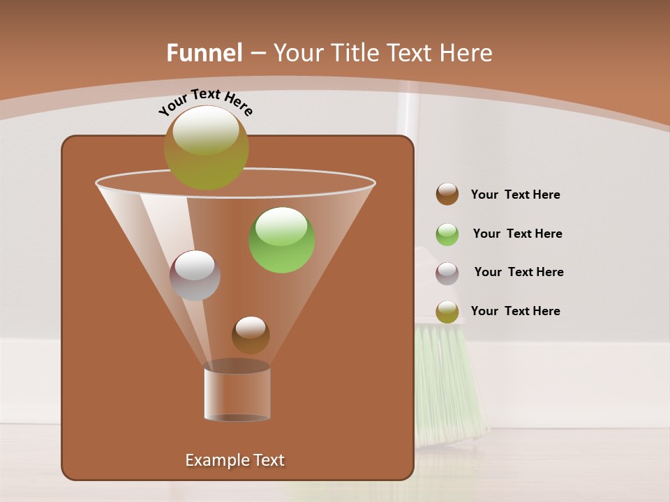 A Broom And A Dustpan On A Hard Wood Floor PowerPoint Template