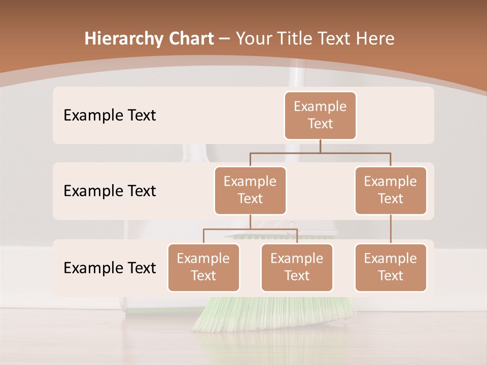 A Broom And A Dustpan On A Hard Wood Floor PowerPoint Template