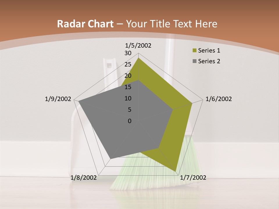 A Broom And A Dustpan On A Hard Wood Floor PowerPoint Template