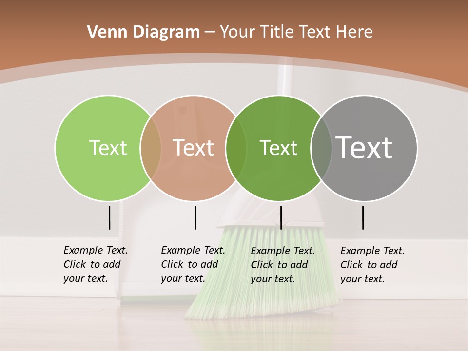 A Broom And A Dustpan On A Hard Wood Floor PowerPoint Template