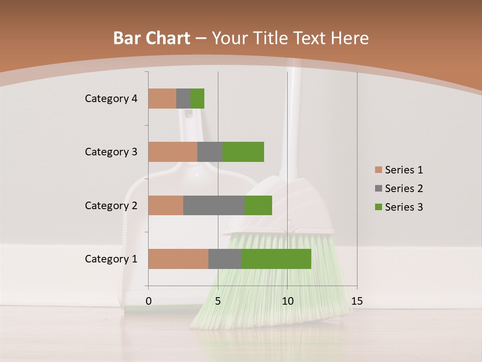 A Broom And A Dustpan On A Hard Wood Floor PowerPoint Template
