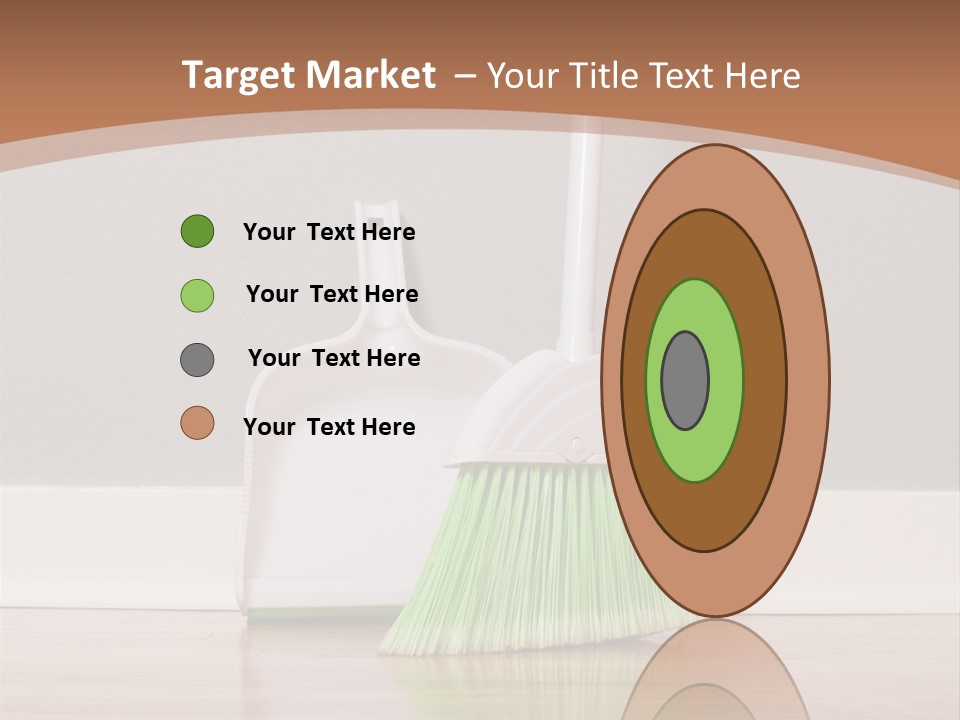 A Broom And A Dustpan On A Hard Wood Floor PowerPoint Template