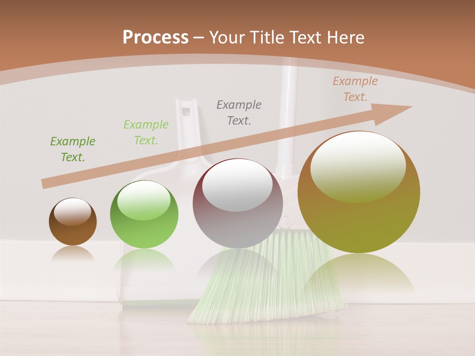 A Broom And A Dustpan On A Hard Wood Floor PowerPoint Template