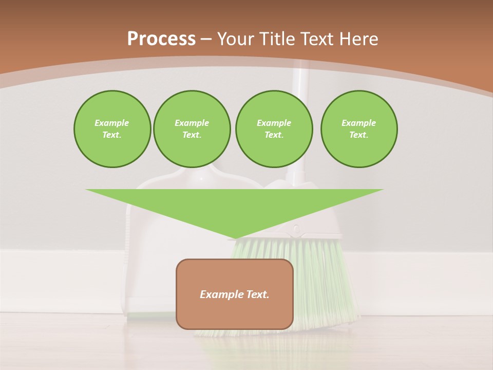 A Broom And A Dustpan On A Hard Wood Floor PowerPoint Template