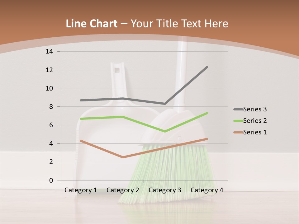 A Broom And A Dustpan On A Hard Wood Floor PowerPoint Template