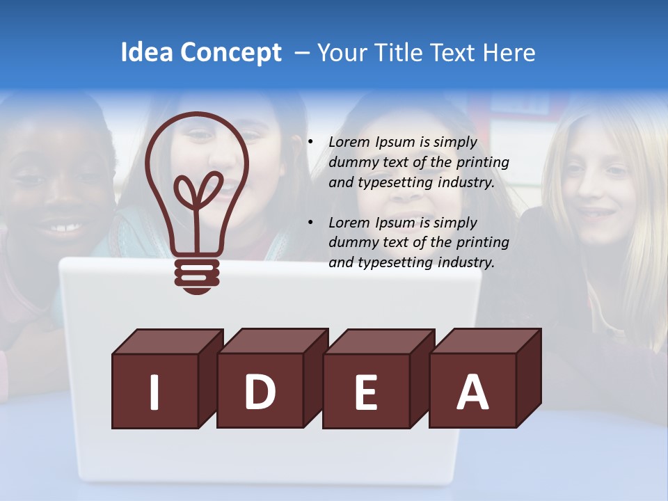 Primary Education Listening Pupil PowerPoint Template