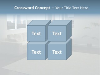 A Living Room With A Couch And A Coffee Table PowerPoint Template