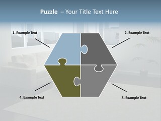 A Living Room With A Couch And A Coffee Table PowerPoint Template