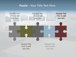 A Living Room With A Couch And A Coffee Table PowerPoint Template