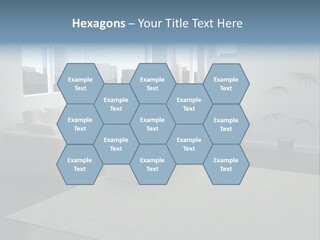 A Living Room With A Couch And A Coffee Table PowerPoint Template