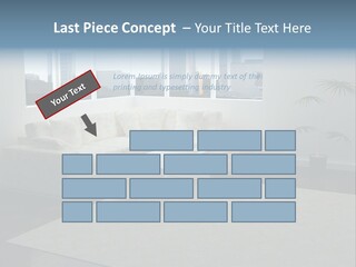 A Living Room With A Couch And A Coffee Table PowerPoint Template