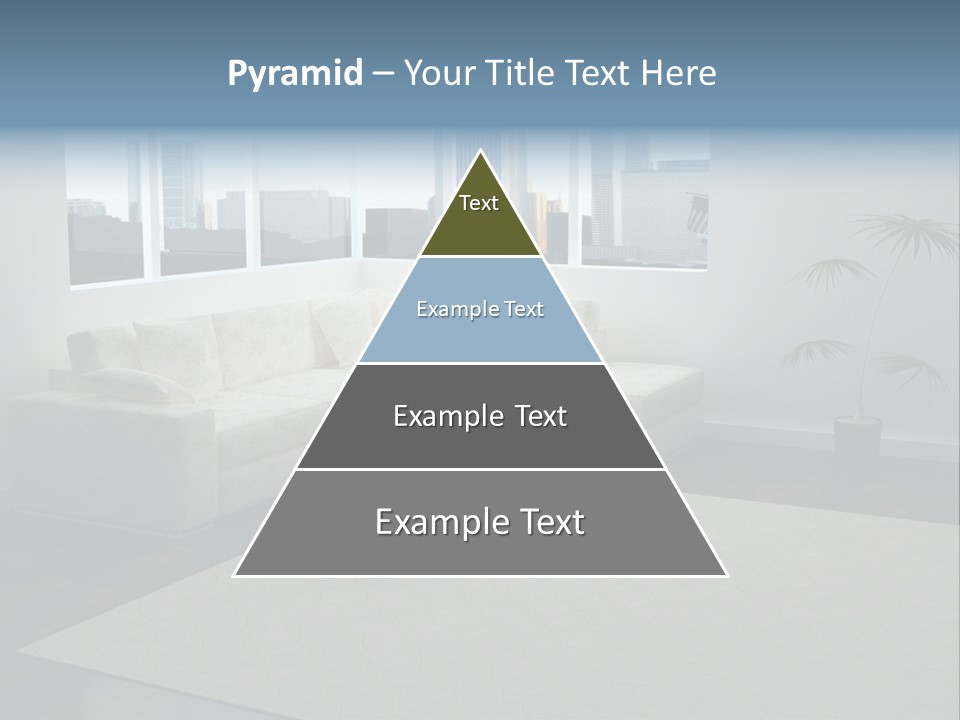 A Living Room With A Couch And A Coffee Table PowerPoint Template