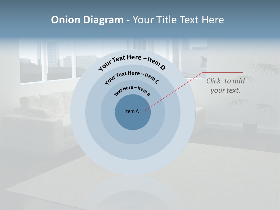 A Living Room With A Couch And A Coffee Table PowerPoint Template