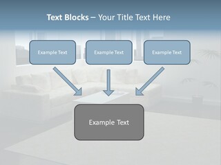 A Living Room With A Couch And A Coffee Table PowerPoint Template