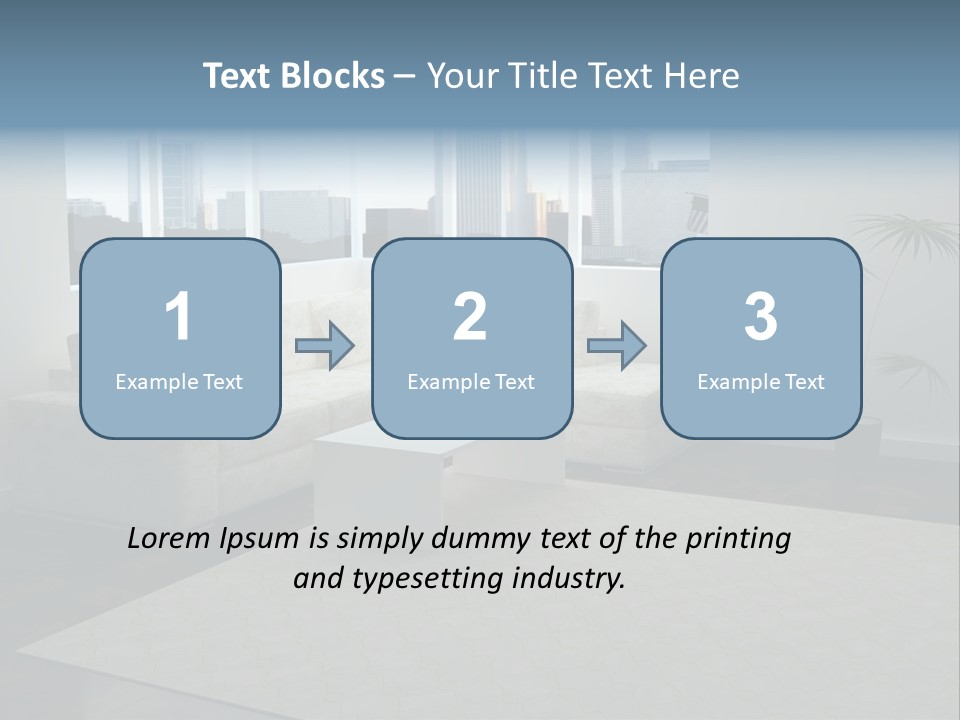 A Living Room With A Couch And A Coffee Table PowerPoint Template