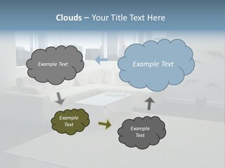 A Living Room With A Couch And A Coffee Table PowerPoint Template