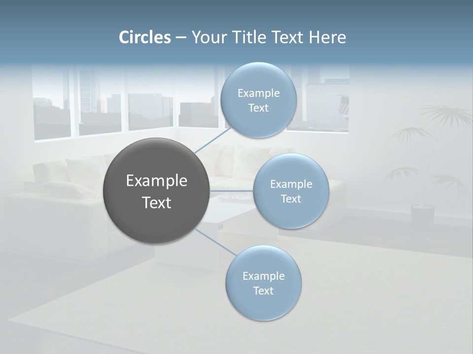 A Living Room With A Couch And A Coffee Table PowerPoint Template