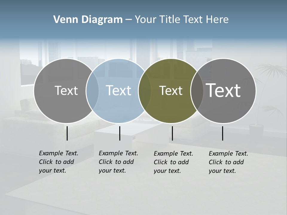 A Living Room With A Couch And A Coffee Table PowerPoint Template