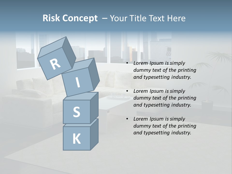 A Living Room With A Couch And A Coffee Table PowerPoint Template