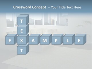 A Living Room With A Couch And A Coffee Table PowerPoint Template