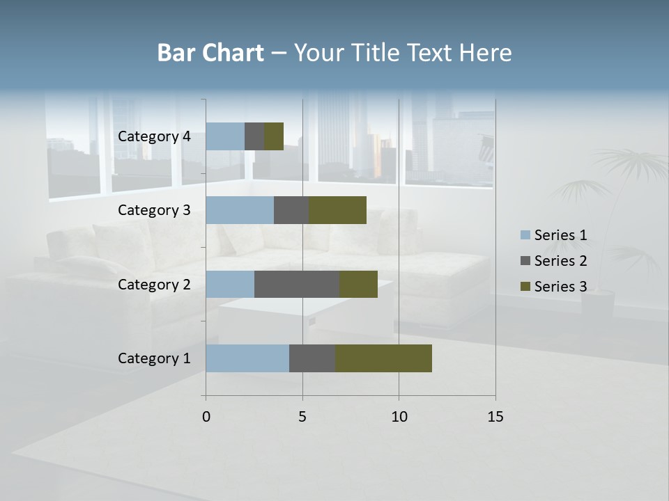 A Living Room With A Couch And A Coffee Table PowerPoint Template