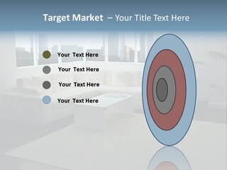 A Living Room With A Couch And A Coffee Table PowerPoint Template