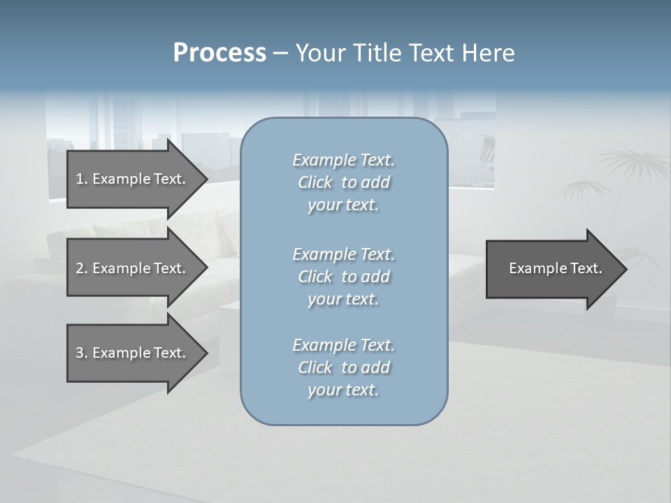 A Living Room With A Couch And A Coffee Table PowerPoint Template
