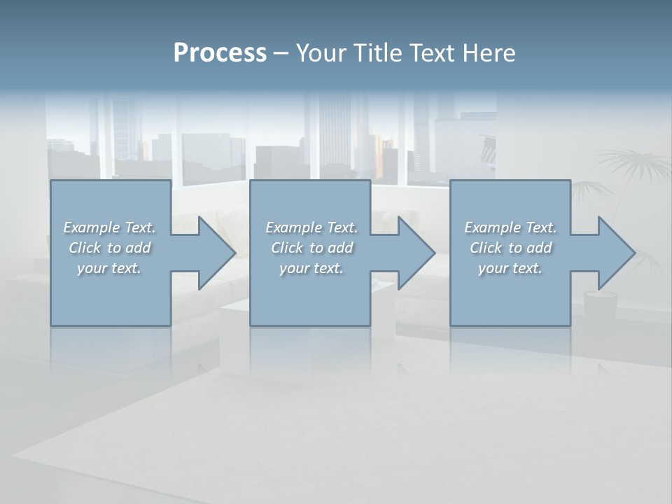 A Living Room With A Couch And A Coffee Table PowerPoint Template