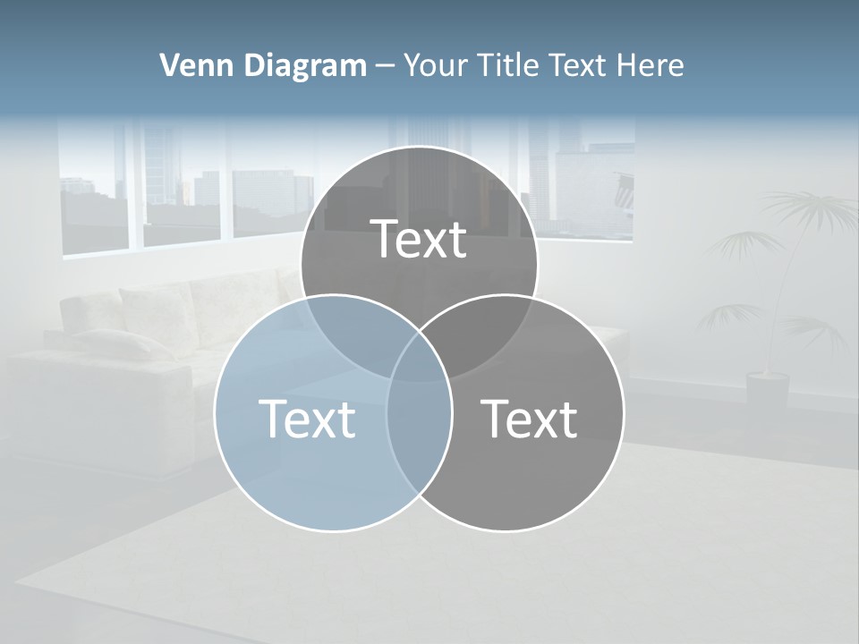 A Living Room With A Couch And A Coffee Table PowerPoint Template