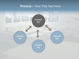 A Living Room With A Couch And A Coffee Table PowerPoint Template