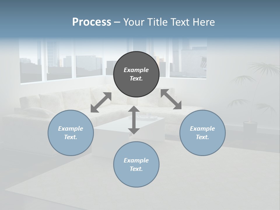 A Living Room With A Couch And A Coffee Table PowerPoint Template